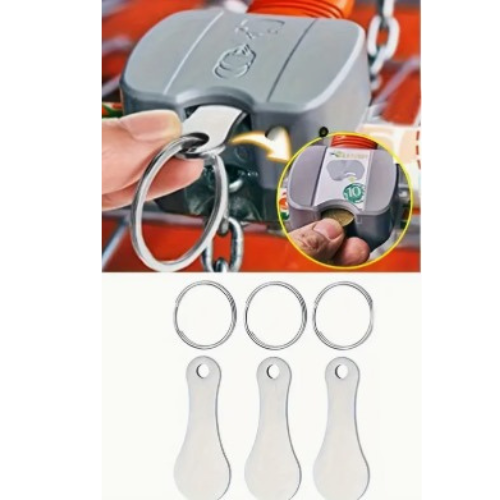 Porte-clés en métal pour chariot de courses